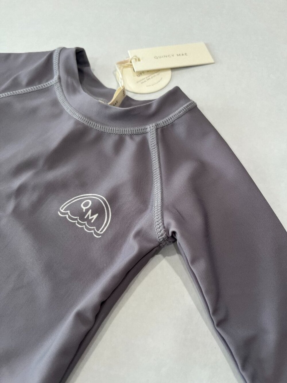 Boy - 3-6M - NWT Quincy Mae Rashguard in Lagoon